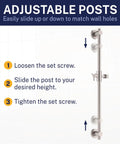 Solid Metal 27.5 Inch Shower Slide Bar System With Handheld Head And Hose Brushed Nickel Finish 2.5 GPM High Pressure Spray Wand installation guide