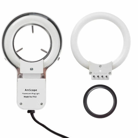 Industrial Stereo Boom Microscope With Fluorescent Ring Light And Beefy Working Distance, Binocular 10x Eyepieces, Zoom From 3.5x To 90x, Great For Circuit Boards, Dental Appliances, And Big Parts Inspection fluorescent ring light