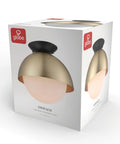 Box packaging for Loft Style Matte Brass Flush Mount Light With Black Canopy And Frosted Glass Shade For Kitchen Island, Dining Room Or Bedroom