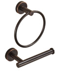 Oil Rubbed Toilet Paper Holder And Towel Ring Set Wall Mounted Rustic Farmhouse Style Rustproof Stainless Steel Bathroom Hardware