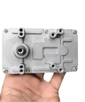 Badass 555 Size Dc Motor Paired With A Precision Steel Worm Gear Reducer 12 Volt And 24 Volt Drive Units back view showing compact design and mounting features.