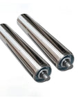 Heavy Duty 4 Pieces Stainless Steel Non Power Shaft Belt Conveyor Roller Kit with two smooth, rust-proof rollers.