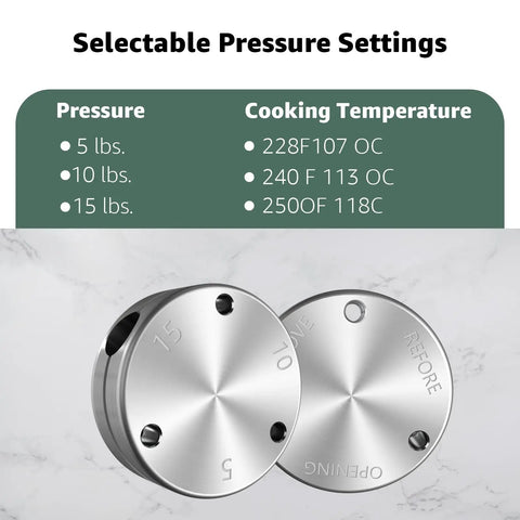 Replacement Pressure Regulator Weight For 1930 Series Pressure Cookers Canners with selectable pressure and temperature settings