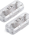 Inline Cord Switch 6A 250V Transparent Lamp Switch Replacement, No Fuss DIY On Off Rocker Switch For Table Floor LED Lights And Small Appliances, Fits Up To One Quarter Inch Cord Two Pack, 60x26x16 mm clear plastic