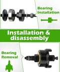 Wheel Bearing Puller Tool Kit For Harley Davidson Motorcycles, Quick Remove And Install Bearings In Minutes diagrams.