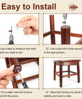 Installation steps for Furniture Sliders With Screws, 20 Pack Teflon Glides For Carpet, Tile And Hardwood Floors