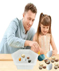 Man and girl using Hexagon Stepping Stone Molds Set Two Size Reusable Cement Molds For Concrete Large 5.9 Inch Hex Side