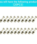 20Pcs 316 Stainless Steel Wishbone Inserts For Spearfishing And Speargun Bands Durable Divers Accessory Fits Braided Wire Up To 2mm Compact And Lightweight For Easy Carry displayed on a white background