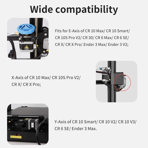 Creality 42-40 stepper motor for 3D printers (X/Y/E axes), D-shaped shaft, 2-phase, 1.8° step, 0.4 N·m torque