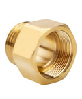 1-1/16 Inch Fine Thread Female To Three Quarter GHT Male Backflow Preventer Adapter For Hose Bibs And Vacuum Breaker Fittings Outdoor Faucet To Garden Hose Connector Brass Construction No Fuss Rust Resistant.