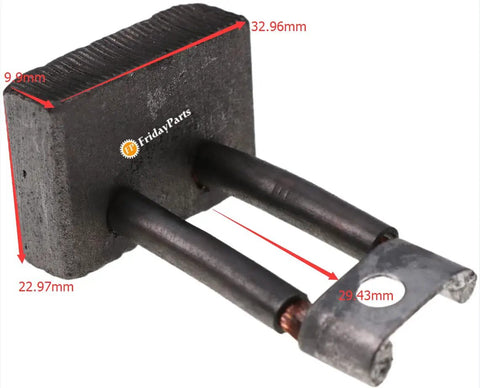 Motor Brush Kit 122967 147664 For Skyjack SJIII Series Scissor Lifts Detail View With Dimensions