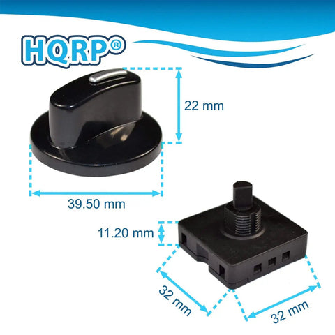 Dimensions of Four Position Three Speed Rotary Switch With Knob For Fans And Portable Heaters Off L1 L2 L3 Supports 10A At 120V Or 5A At 250V