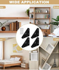 Set Of Four Heavy Duty Corner Brace Brackets With Screws For Reinforcing Furniture Cabinets Bookshelves And Tables Right Angle Shelf Supports in various room settings.