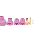 Ultimate Garosa Ceramic Welding Cup Set With Alumina High Temp Resilience For WP17 18 And 26 Torch Gear, pink ceramic cups and accessories