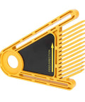 No Sweat Plastic Featherboard For Table Saws Router Tables And Band Saws Non Marking Hold Down Tool, yellow and black construction for secure gripping.