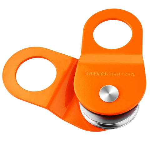 10 Ton Winch Snatch Block For Off Road Recovery orange steel pulley with 22,000 lb breaking strength and rope guide