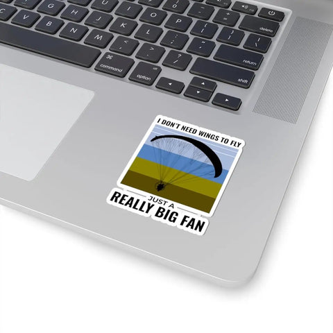 Paramotor Sticker For Powered Paragliding Fans And PPG Pilots Vinyl Decal For Laptops Helmets Notebooks And Gear With A Fun Adventurous Vibe And Sky High Humor Durable Weatherproof Vinyl For Indoor Or Outdoor Use And Easy Peel And Apply on laptop