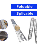 Portable Foldable Roller Conveyor Kit With 330 Lbs Capacity And Easy Install Durable Anti Wear Rollers For Smooth Material Handling Ideal For Market Chutes And Warehouse Solutions 12 Inch By 19 Point 6 Feet, folded steel rollers