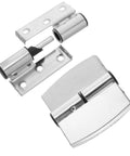 Top Shelf Stainless Steel Flush Hinges For Bathroom Partition Doors featuring heavy duty build and sleek design, showing detachable hardware.