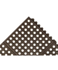 Corner view of T32 UltraMat Lightweight Modular Anti Fatigue Heavy Duty Drainage Mat, 3x3 ft, showing drainage holes.
