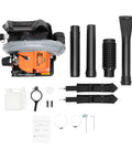 Backpack Gas Powered Leaf Blower With Harness Beast Mode Power 2.7kW 850CFM 63cc 4.3HP engine parts and accessories.