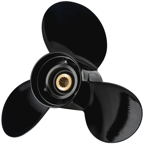 Suzuki 13 Spline 13.75 X 15 Right Hand 3 Blade Outboard Propeller Upgrade For DF60 DF70 DT75 DT85 DT90 DT100 DT115 DT140 Engines OEM 58100-94500-019 Aluminum Forged And Precision Machined For Beefed Up Performance
