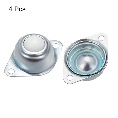 Five Eighths Inch Ball Transfer Bearing Unit With Nylon Ball, Flange Mounted For Smooth 360 Degree Rotation, Pack of Four