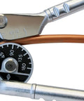 Lever Tube Bender For Three Eighths Inch Tubing With Cushioned Grip Handles And Integrated Bend Angle Markings