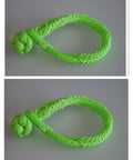 Soft Shackle 2 Pack Green 6mm By 80mm For Boating ATV UTV SUV 4x4 Truck Recovery With Recovery Rope Winch Shackle Easy To Undo No Pin Seize Lightweight Alternative To Metal Shackle, close-up view
