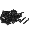 M5 X 30Mm Hex Socket Head Cap Screws Premium 12.9 Grade Alloy Steel Black Oxide Coating 30 Pack on white background.