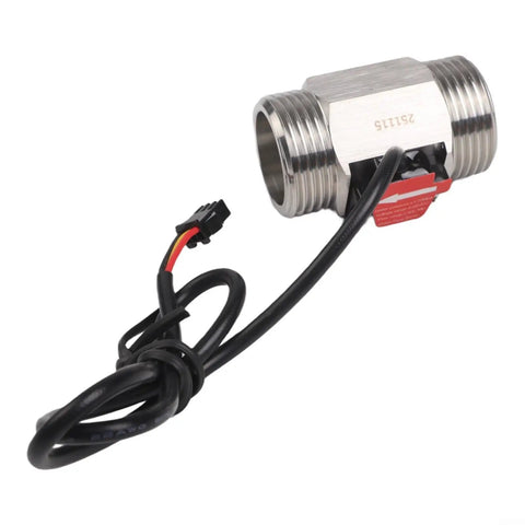 Industrial Water Flow Sensor For G1 DN25 Hall Switch 2 To 50 Lpm 24V High Temp Stability Waterproof Sealed Housing Stainless Steel Shaft Easy Installation For Heaters And Pumps, G1 threaded body with cable