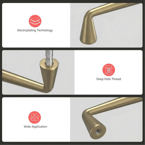 20 Pack 3 Inch Champagne Bronze Cabinet Pulls For Kitchen Cabinets Zinc Alloy Gold Drawer Handles Hardware Set details