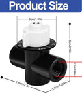 R172086 Half Inch Pool Control Valve For Chlorine Feeders Easy Install Replacement Plug And Play For Pool And Spa Chlorinator Systems Compatible With Rainbow Automatic Feeder Models 320 322 300 29X black valve with size markings