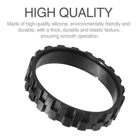 Close-up of anti-slip tire from 2 Piece Replacement Tire Set For Roomba S9 J7 500 600 700 800 900 E And I Series Robots Anti Slip Wheel Tires