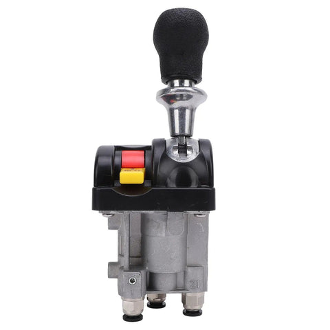 Dump Truck Proportional Control Valve With PTO Switch For Hydraulic System, Aluminum And Plastic, 4 Holes, Front View