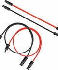 6 Ft 10AWG Solar Extension Cable Kit With MC4 Male And Female Connectors, Tinned Copper Wire For Solar Panels