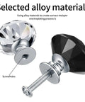 Two 24 Piece Snazzy Crystal Cabinet Knobs And Wardrobe Drawer Pull Handles For Furniture Refresh with alloy materials and screw holes.