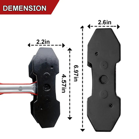 Brake Caliper Spreader Tool Kit With 360 Degree Swing Ratchet Piston Press Spreader Caliper Hooks And Two Steel Plates dimensions