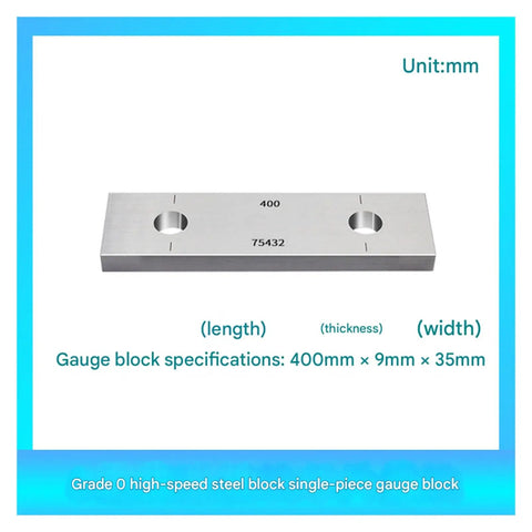 400mm Precision Steel Block Gauge Square Metric Gage Hella Accurate For Router Table Saw Calibration side view showing dimensions