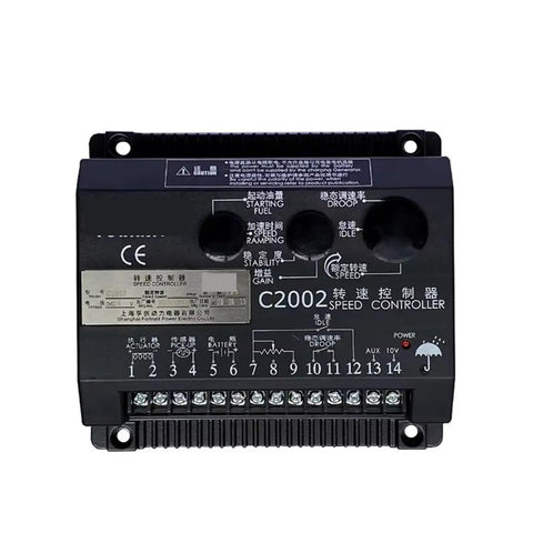 Alternator Governor Controller Unit For Generators Spare Parts Speed Control Board 1 Piece Phase Angle Controller For Precise Regulation And Reliable Power Output Replacement, black C2002 speed controller with terminals