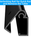 Heavy Duty Aluminum RV Table Wall Mount Bracket For Camper Slide Out Support Trim interlocking rail for easy table removal.