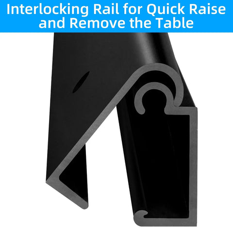 Heavy Duty Aluminum RV Table Wall Mount Bracket For Camper Slide Out Support Trim interlocking rail for easy table removal.