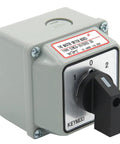 20A Rotary Changeover Switch With Exterior Box On Off On 660V Latching Universal Selector IP65 3 Positions 2 Poles