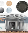 12 Piece Kitchen Appliance Sliders Set With Self Adhesive Pads For Easy Move Of Heavy Duty Coffee Makers, Air Fryers, Mixers And More