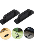 Self Adhesive Cabinet Handles No Drill Stick On Pulls For Drawers Wardrobe Glass Doors And Furniture Organization 5 Pairs Black