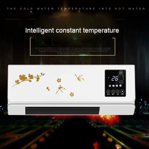 Crush The Winter Chill 2000W Wall Mounted Space Heater Air Conditioner Fan With Remote Timer, Quiet Electric Heater With Digital Display.