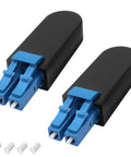 2-Pack Duplex LC UPC Fiber Tester Loopback Plug For 9 By 125 Micron Singlemode Fiber Optic Cables Signal Test Adapter