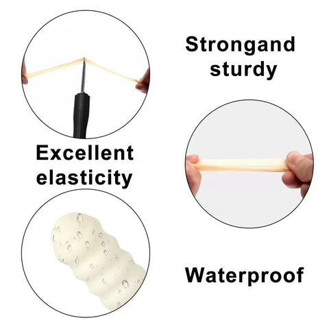 400 Count Slick Latex Finger Cots Deliver Badass Anti Static Grip For Electronics Assembly Craft Projects Cleanroom Jobs And Precision Parts Handling Without Breaking A Sweat, showing elasticity and waterproof features.