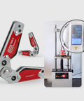 Premium Magnetic Welding Positioner Offering Slick 20 To 200 Degree Rotation And Tough Grip Lockup For Quick Angle Setting and No Sweat Setup On Steel Parts - Adjustable angle welding magnet with measurement scale.