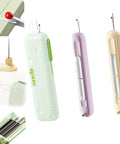 Multifunctional Needle Threader Kit For Hand And Machine Sewing With 2 In 1 Automatic Threaders And 3 In 1 Threader With Storage Box